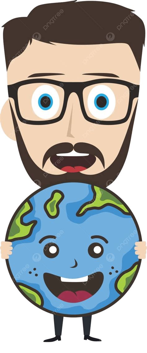 Male Activist Holding Sign For Save Our Planet Earth Campaign Vector