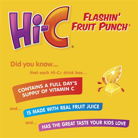 Hi C Flashin Fruit Punch Juice 6 Fl Oz 8 Juice Boxes
