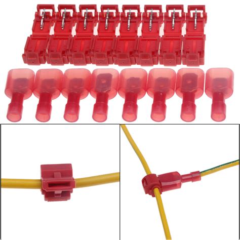 100pcs Quick Splice Lock Wire Terminals Connectors Electrical Crimp Cable Snap 887260814727 Ebay