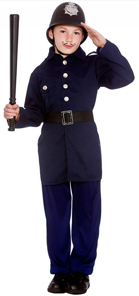 Victorian Policeman Boys Book Week Fancy Dress Uniform Childs Kid