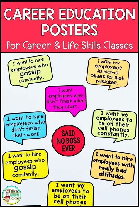 Decorate Your Career Education Classroom With These Work Related Career
