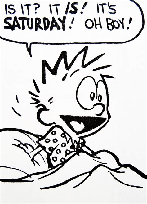Calvin And Hobbes Is It It Is Its Saturday Oh Boy For