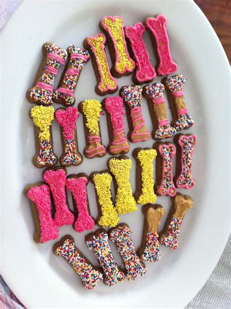 All Natural Dog Bones With Organic Peanut Butter As Icing And Colorful