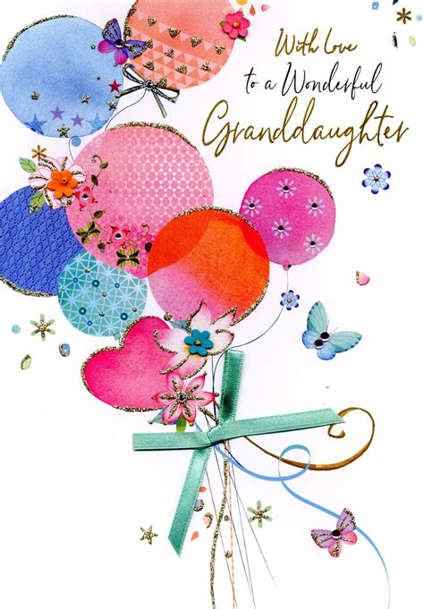 Magnifique Wonderful Granddaughter Birthday Greeting Card Cards