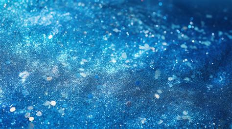 Shimmering Blue Glitter Creating A Festive Holiday Backdrop Background
