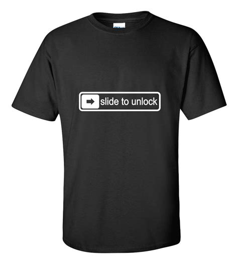 Slide To Unlock Funny T Shirt