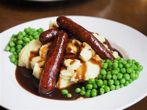The traditional irish breakfast is a large meal including such foods as fried eggs, bacon, sausage on good friday, the friday before easter sunday, hot cross buns are consumed, a spiced sweet bun. Bangers and Mash with Onion Gravy | Cooking Mamas
