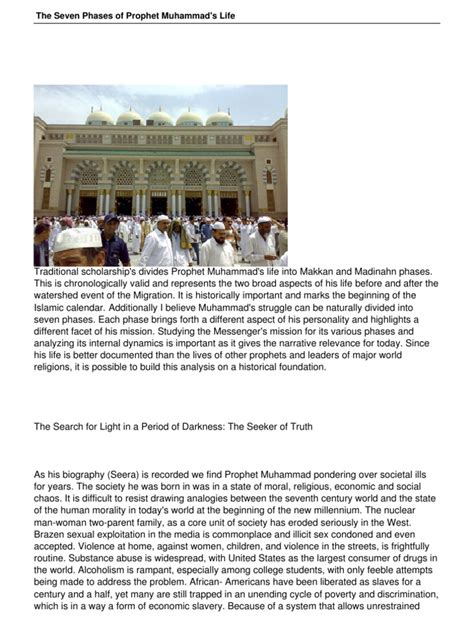 The Seven Phases Of Prophet Muhammads Life Pdf Muhammad Quran