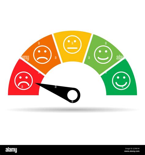 Customer Satisfaction Meter Shadow Icon Graph Rating Measure Business