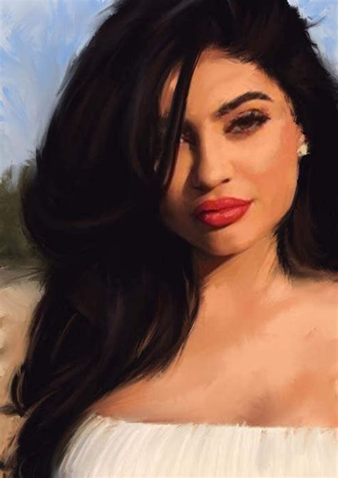 Kylie Jenner Portrait Painting Print Etsy Uk