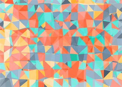 Vector Triangle Mosaic Background With Transparencies In Multicolors