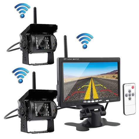 Wireless Rear View Camera Vehicle 7 Inch Hd Monitor With Dual Night