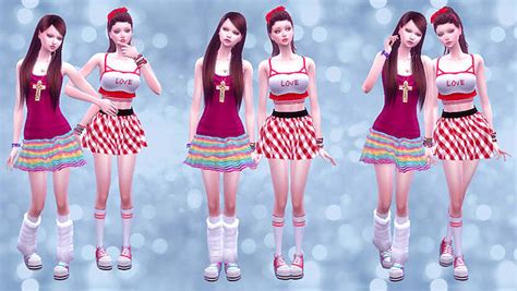 Twins Poses 02 At A Luckyday Sims 4 Updates
