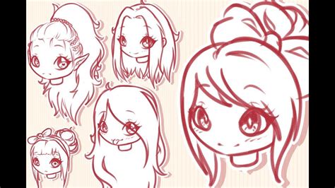 Cute Chibi Hair Drawing