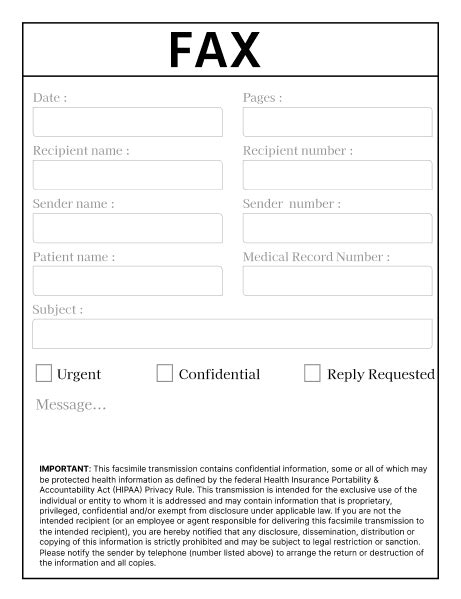 Ownload Our Free Hipaa Surgery Fax Cover Sheet For Confidential