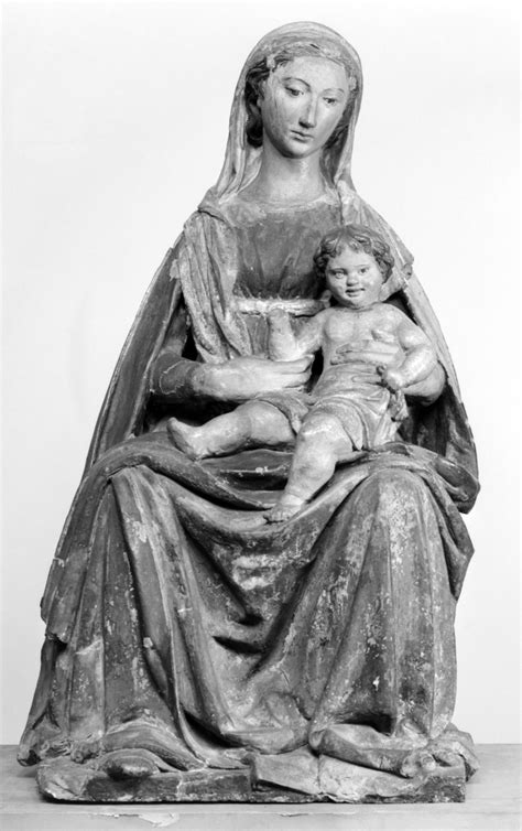 Madonna And Child Painted Terracotta Italian Possibly Florence Art