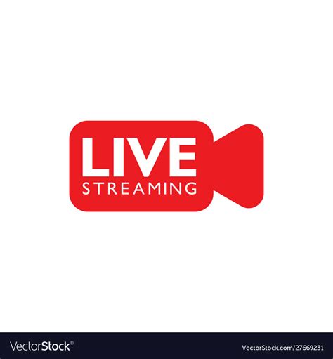 Live streaming motogp, mata najwa, ovj (opera van java), petualangan, hiburan dan pendidikan. Live stream logo design Royalty Free Vector Image