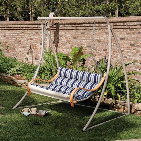 Eno double deluxe hammock has been discontinued by eno and is no longer available. Deluxe Cushioned Double Swing Hamptons Summer Stripe on ...