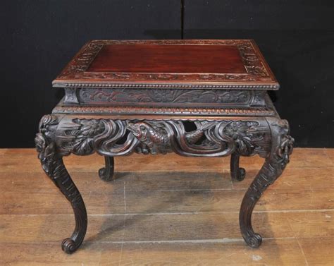 Only genuine antique mahogany coffee tables approved for sale on www.sellingantiques.co.uk. Hand Carved Antique Chinese Mahogany Coffee Table Side ...