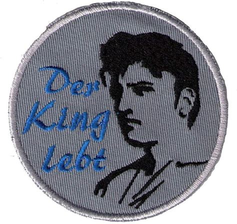 Aufnäher Der King Lebt Elvis 02945 Gr Ca 85 Cm Durchmesser