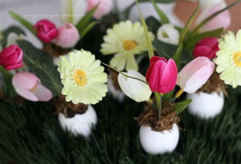Springtime ~ Easter Flowers In Eggshell Pots Grateful Prayer