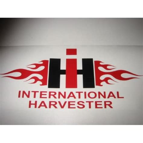 Flaming International Harvester Ih Vinyl Lettering Decal