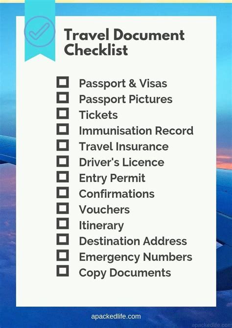 Your Stress Free Essential Travel Document Checklist Traveling By