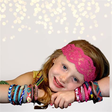Pink Lime And Orange Lace Boho Headbands Chicky Chicky Bling Bling Llc
