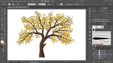How To Create A Tree With Leaves In Adobe Illustrator
