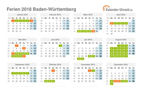 Mit dem ferienkalender können sie ihren urlaub in den ferien der kinder ganz einfach planen. Baden Württemberg Schulferien 2020 - Kalender Plan