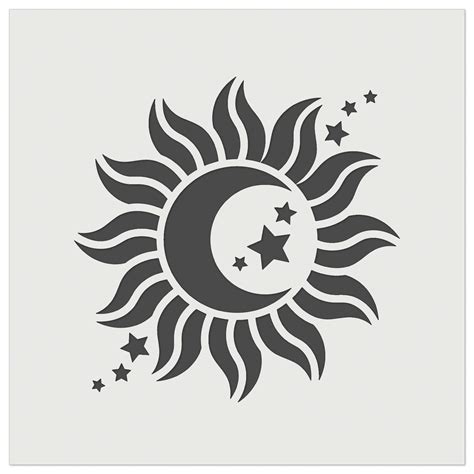 Celestial Sun Moon And Stars Diy Cookie Wall Craft Stencil 115 Inch