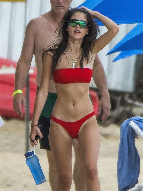 kim turnbull in a red bikini on the beach in barbados 08 11 2018 celebmafia