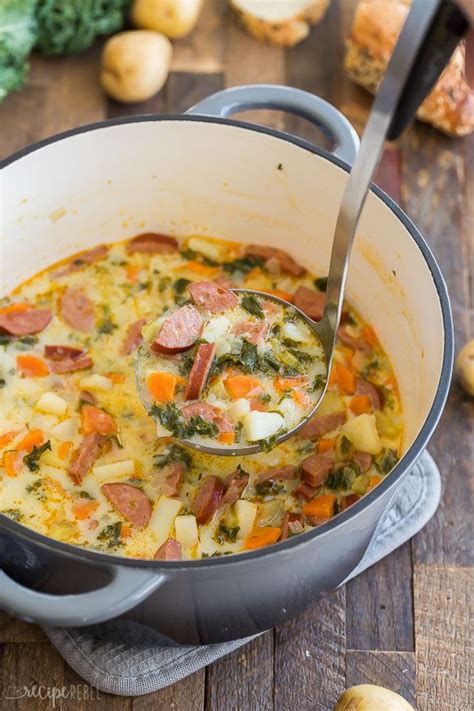 If your soup contains shellfish, you should make the soup base (without the fish) and freeze that. This Sausage Potato Soup with Kale can be made on the ...