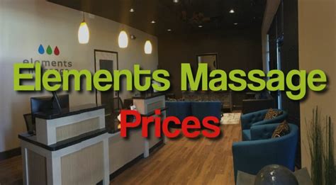 elements massage prices hours and locations salon price list