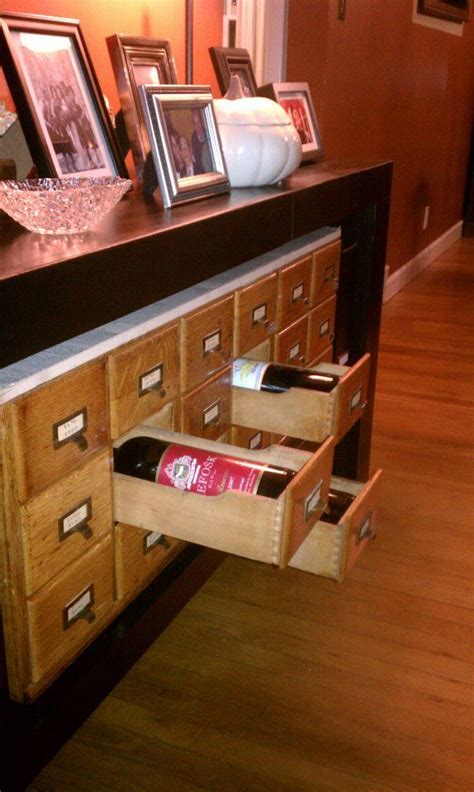 Old card catalog? Make it a a wine rack! | Card catalog ... We carry a great selection of wooden and metal wine racks from top manufacturers like vintageview, vintner and ultra.