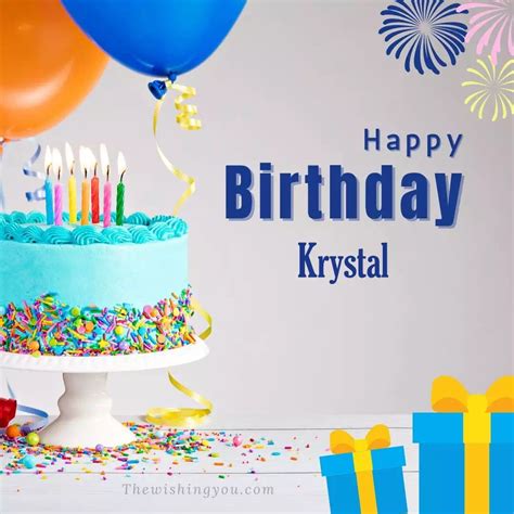 100 Hd Happy Birthday Krystal Cake Images And Shayari