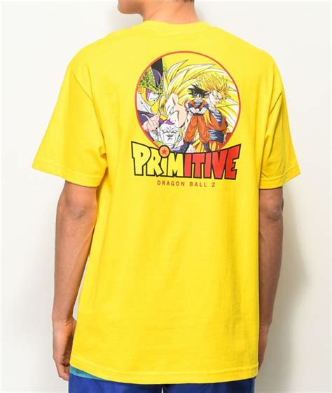 Looking for the best place to buy dragon ball hoodies online? Primitive x Dragon Ball Z Circle Yellow T-Shirt | Zumiez