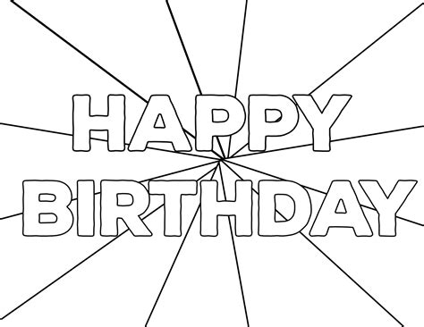 Birthday Coloring Pages Birthday Coloring Pages Coloringpages1001 