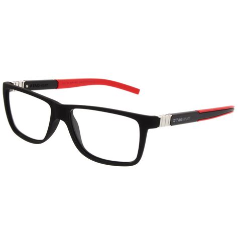 Tag Heuer Designer Optical Eyeglasses 9312 Legend Unisex Frames Black Red Strabismus Minute