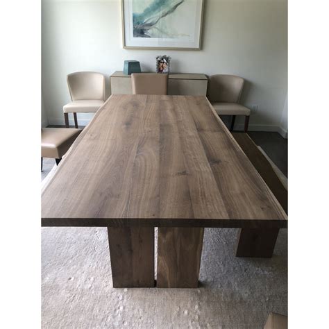 Crate & barrel allegro mocha dining chairs (set of 4). Crate & Barrel European White Oak Dining Table With ...