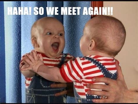 Wow A Mirror Funny Baby Pictures Funny Babies Funny Baby Memes