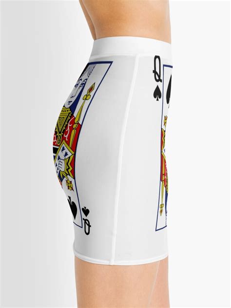 Queen Of Spades Playing Card Mini Skirt By Vladocar Redbubble