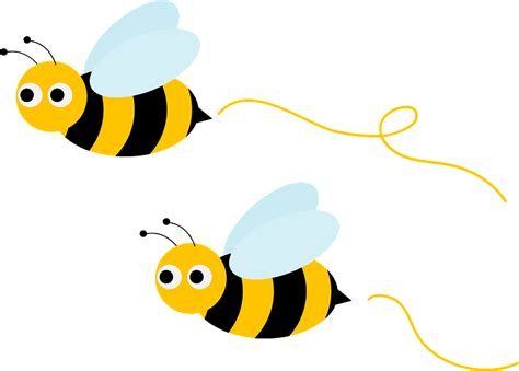 Honey Bees Insect Clipart Cartoon Bees Flying Png Download Full
