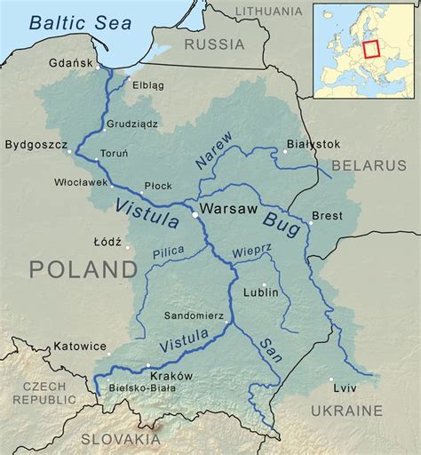 The Vistula River Basin River Baltic Sea River Basin