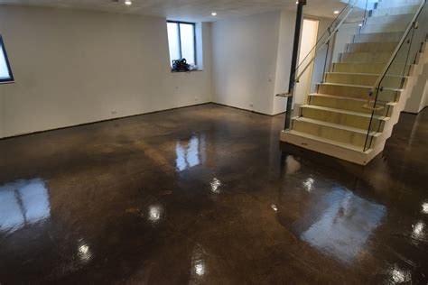 Stain Concrete Basement Floors Yourself Flooring Tips