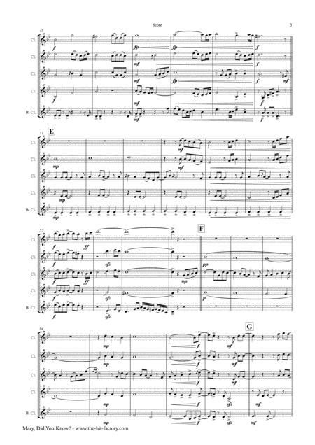 Pentatonix | digital piano, vocal & guitar sheet music notes. Mary Did You Know Pentatonix Style Clarinet Quintet Sheet Music PDF Download - coolsheetmusic.com