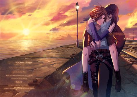 Squall Leonhart And Rinoa Heartilly Final Fantasy And 1 More Drawn By