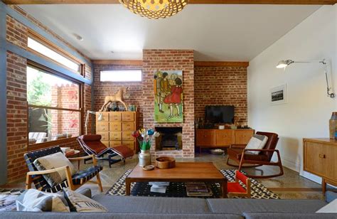 Fireplaces are used for the relaxing ambiance they create and for heating a room. Painting Brick Fireplace for a Midcentury Living Room with ...