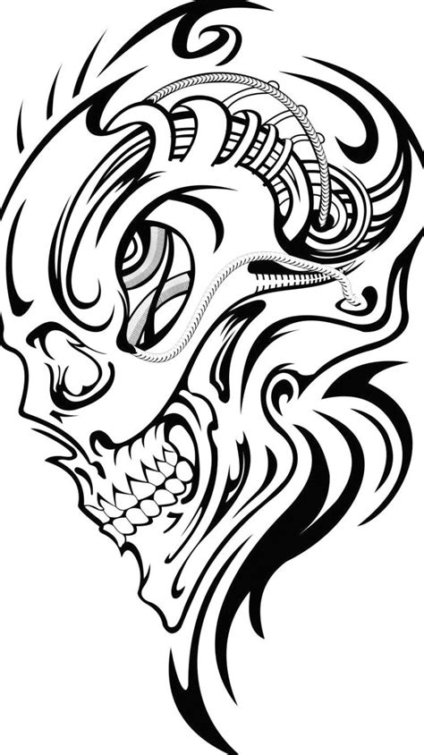 Tribal Skull Stencil Skull Stencil Skull Tattoo Design Tribal Skull
