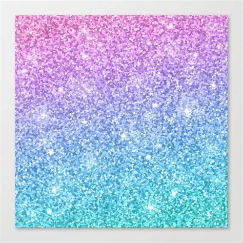 Buy Pink Ombre Glitter Canvas Print By Newburydesigns Worldwide
